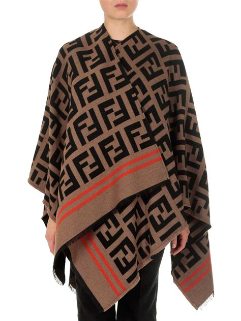 fendi poncho used|Fendi silk scarf women's.